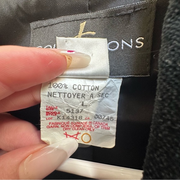 Vintage Black Velvet 100% cotton Open Front Long Jacket Blazer - Picture 5 of 5